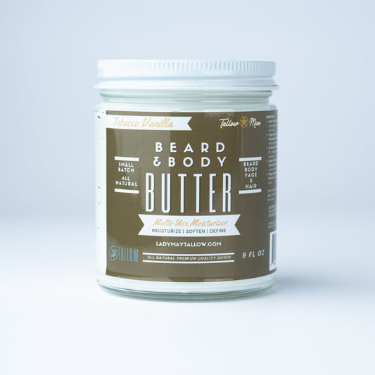 Tallow Man Men’s Beard Butter Trio Gift Box | 100% Natural Tallow - Blessings Grow Meadows