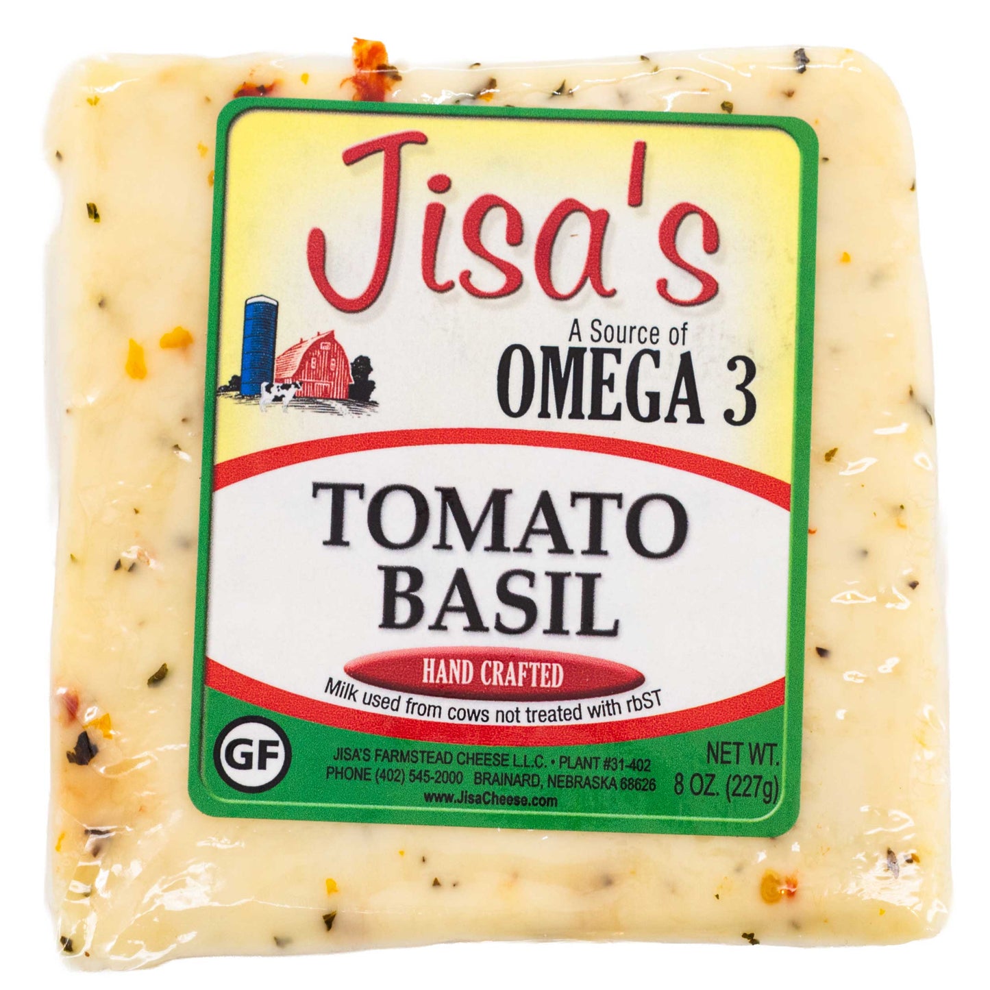 Cheese Block 3 Piece Sampler | Tomato Basil, Gouda, Spinach & Artichoke | Jisa's Farmstead Cheese - BuyNebraska.com ~ Blessings Grow Meadows
