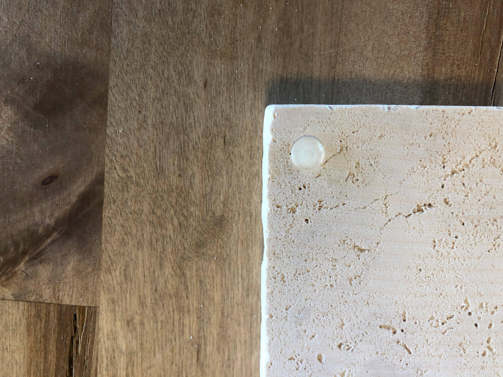 Travertine Marble Candle Coaster - Surface Protector - Blessings Grow Meadows