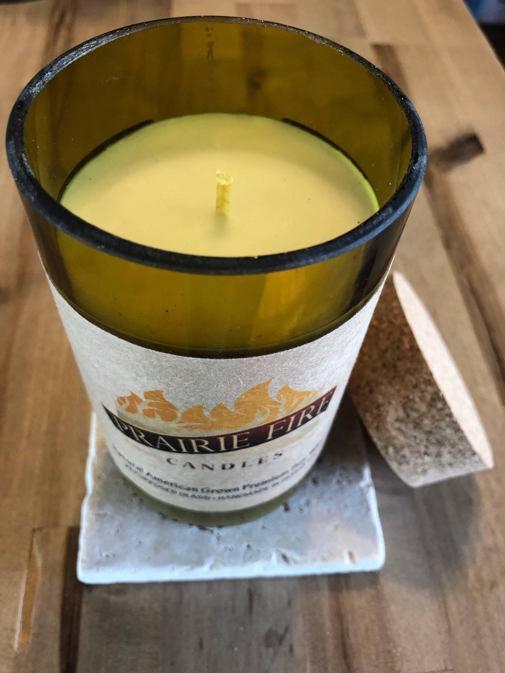 Travertine Marble Candle Coaster - Surface Protector - Blessings Grow Meadows