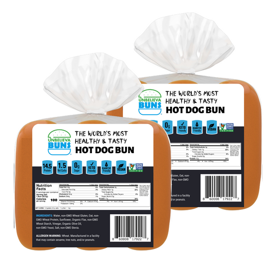 2 Bags of High Protein, Low-Carb Hot Dog Buns (12 Total Buns) - Blessings Grow Meadows