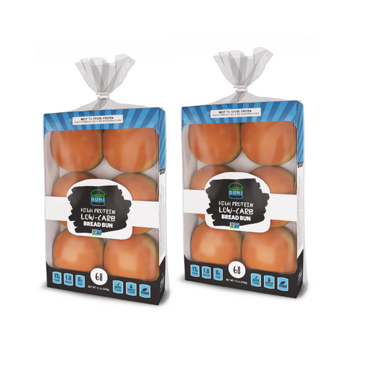2 Bags of UnbelievaBuns - High Protein, Low Carb Bread Buns (12 Total Buns) - Blessings Grow Meadows
