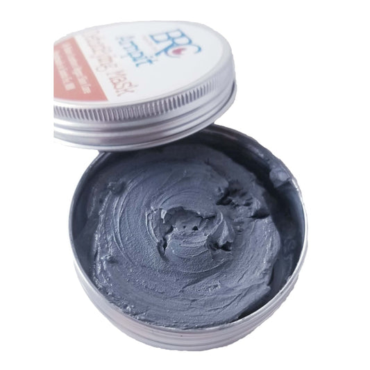 Vegan armpit detox mask by Robin Creations showing a jar of natural deodorant and body care product with botanical ingredients.