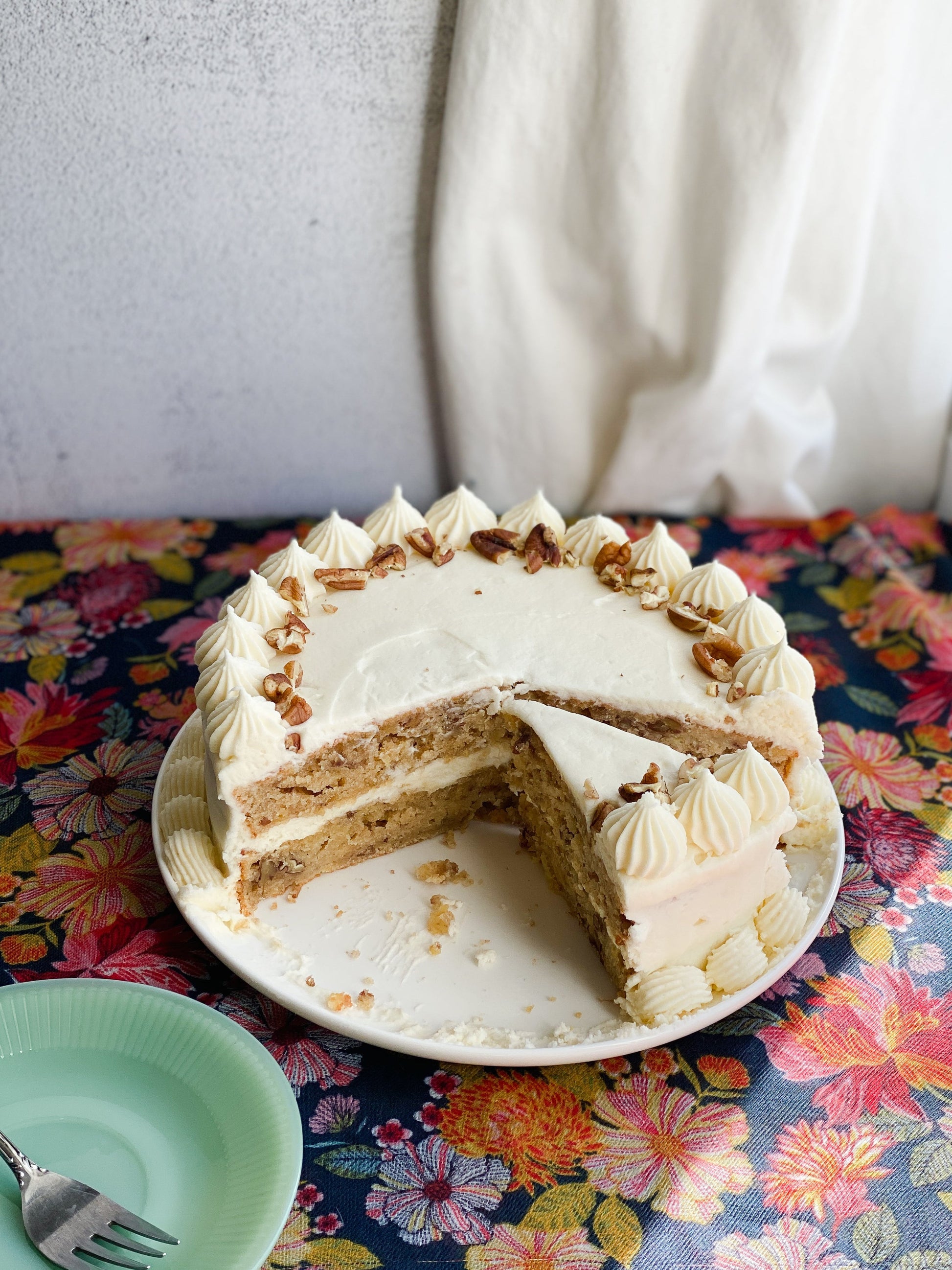Box of WE Made Hummingbird Cake Mix with ingredients and baking instructions on the packaging.