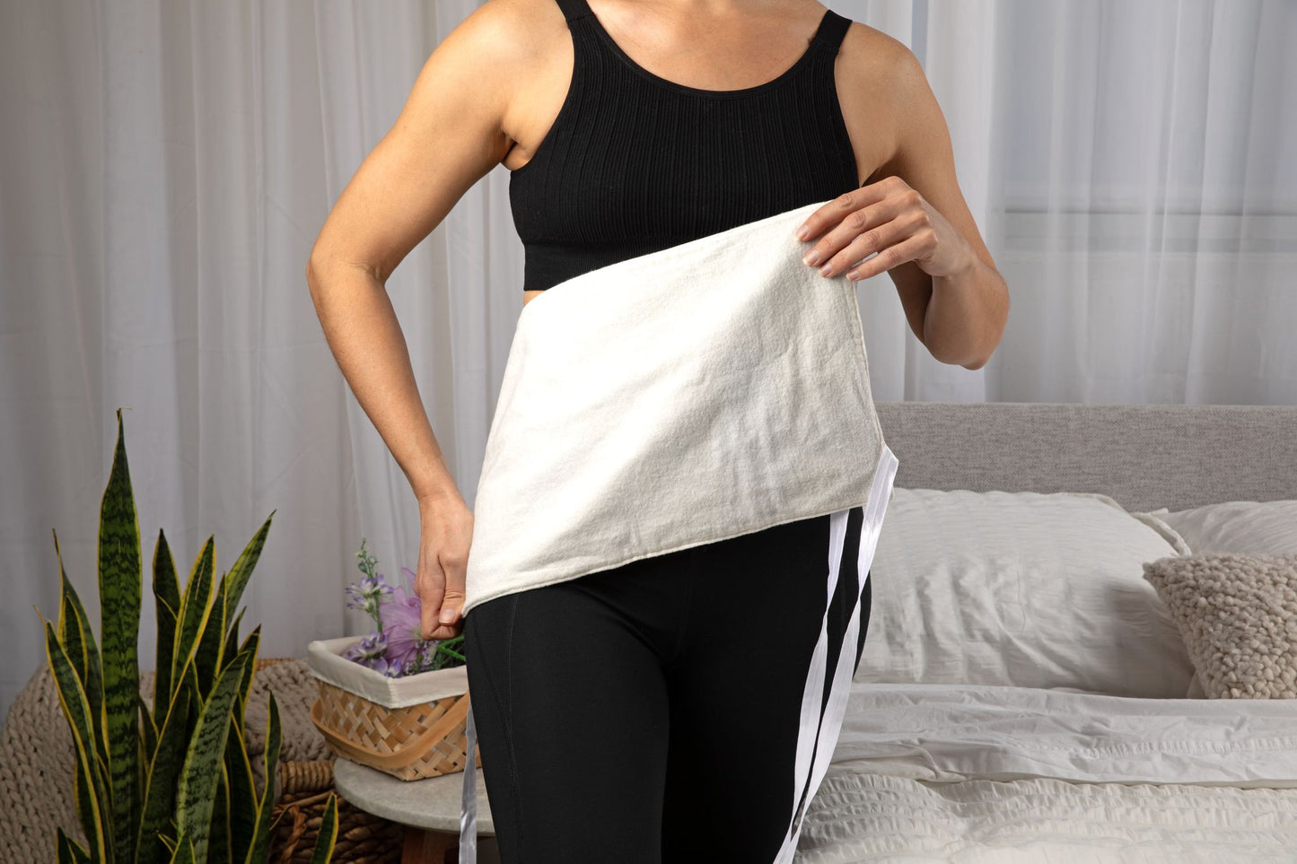 Castor oil wrap LARGE for Liver/Pelvic/Stomach area- 100% Organic & Handmade in USA - Blessings Grow Meadows