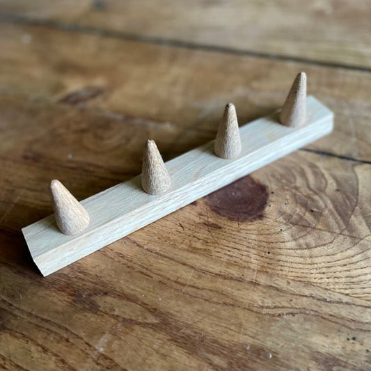 Wood Dibbler for Seed Trays & Beds- Line Seed Hole Maker - Blessings Grow Meadows