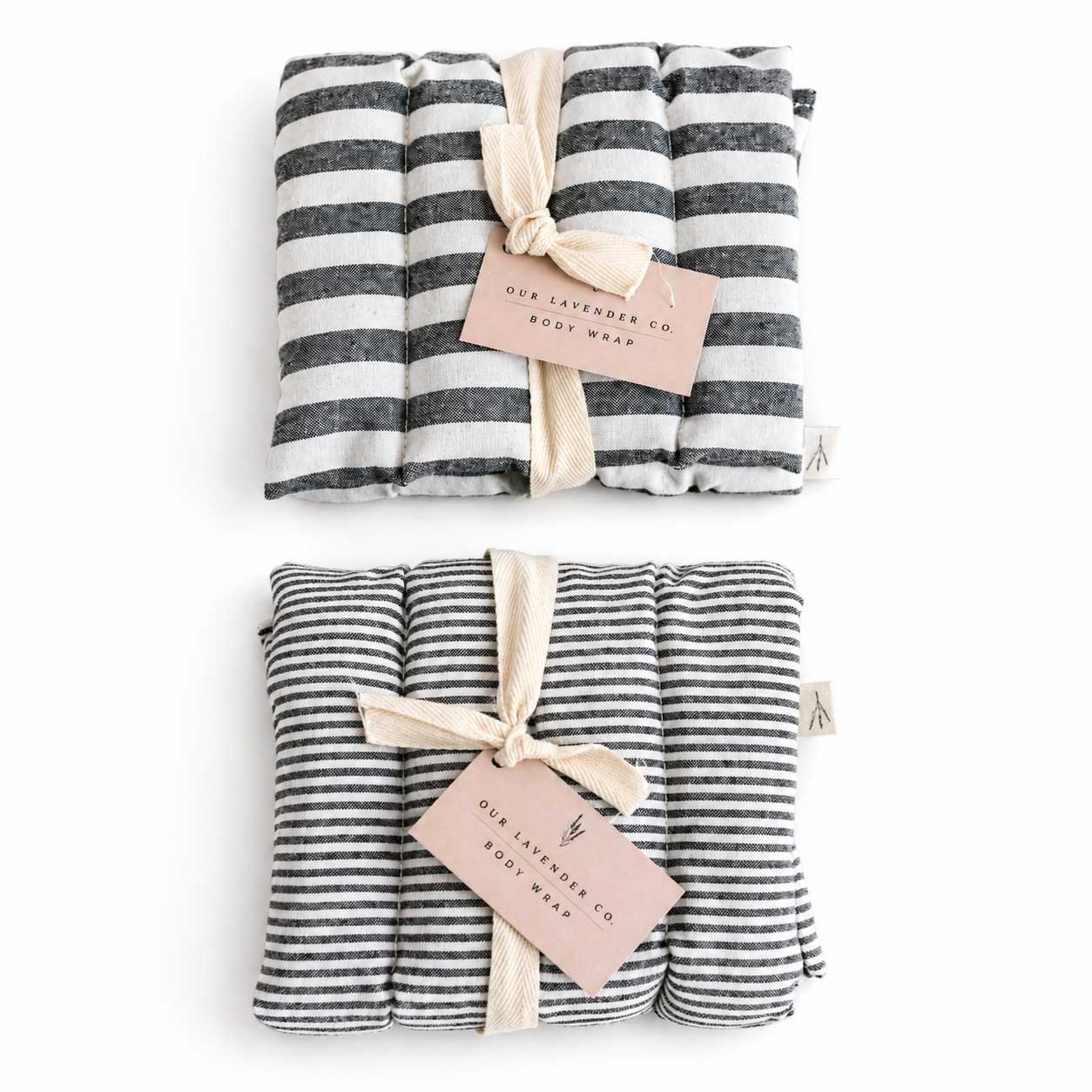 Lavender body wrap heating pad from Our Lavender Co, soft fabric for soothing bath and body relaxation.
