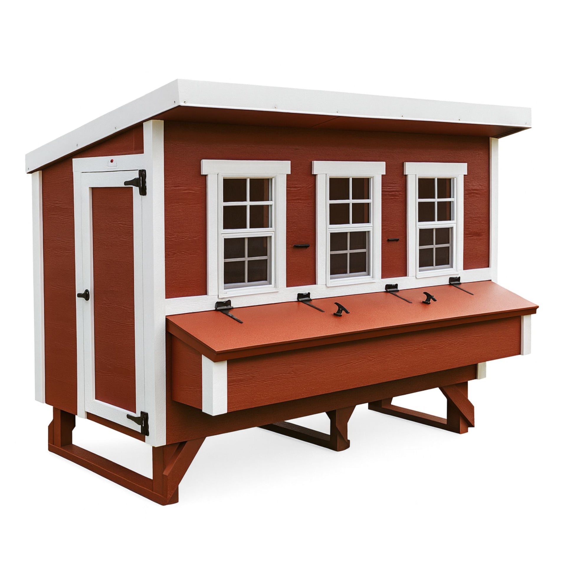 OverEZ XL Chicken Coop for up to 20 chickens, showing the front view of the classic design with spacious outdoor area.