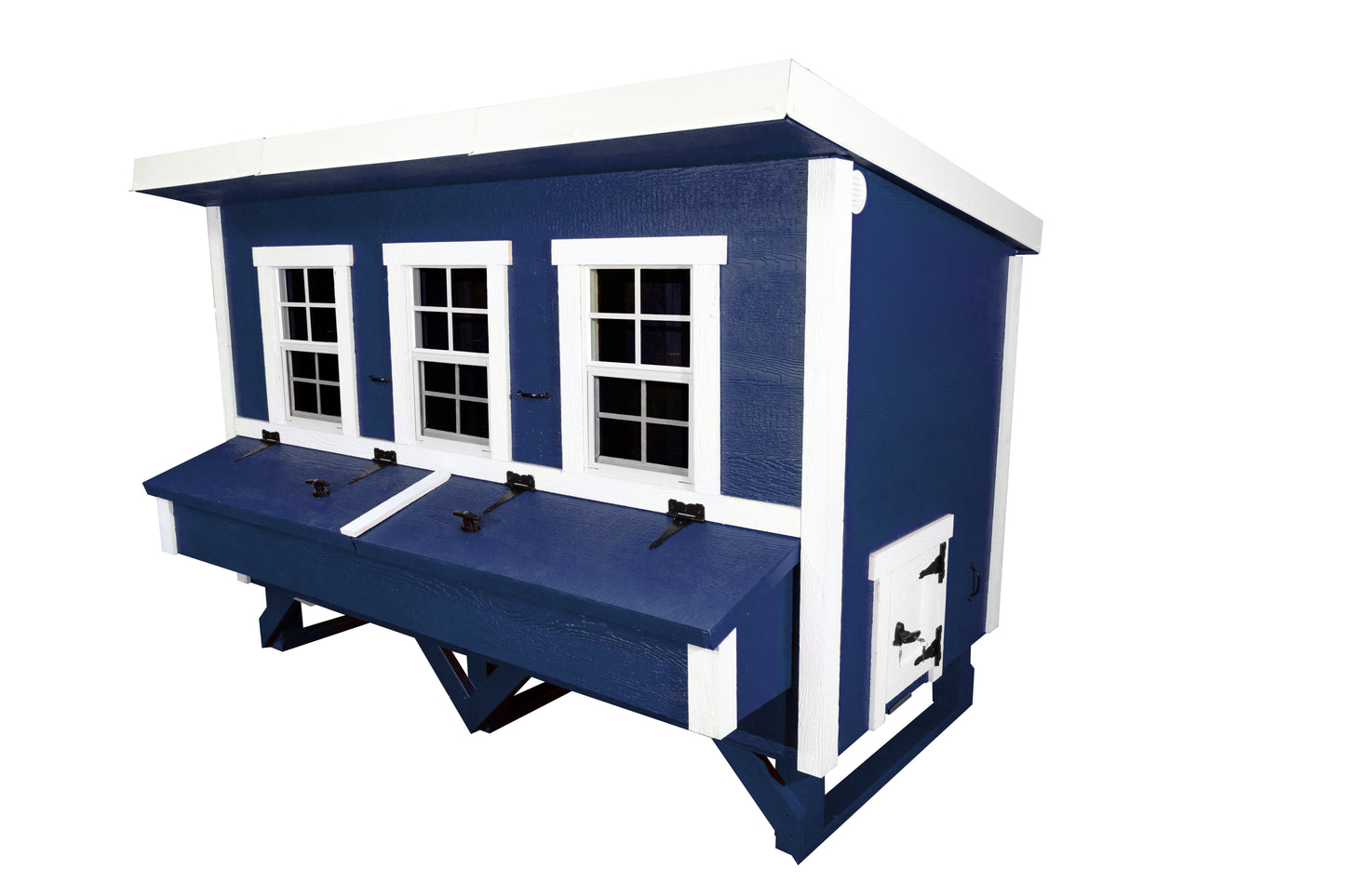 OverEZ XL Chicken Coop designed for up to 20 chickens, featuring a spacious outdoor coop with a coastal style and secure enclosure.