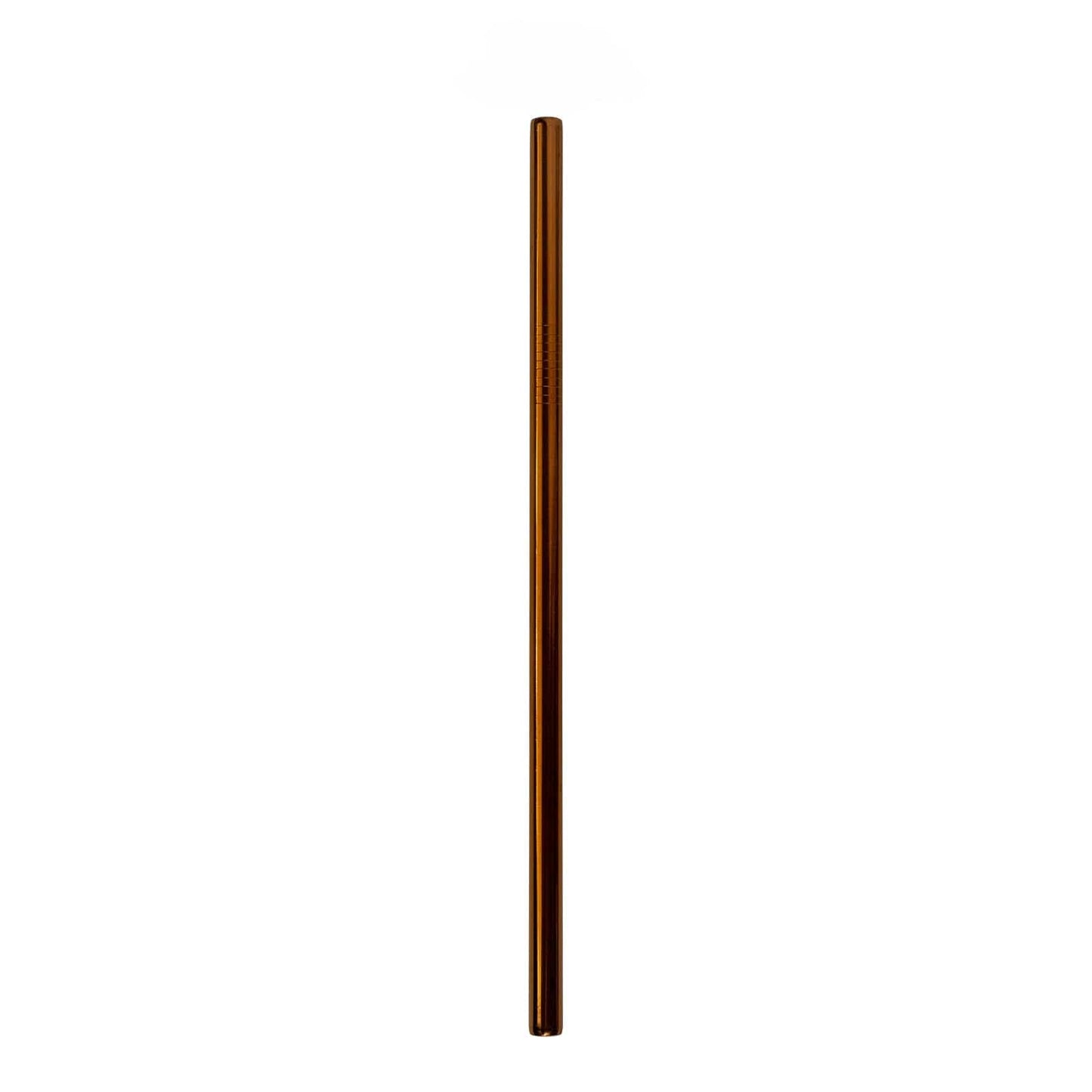 A single stainless steel straw from ZeroWasteStore.com, available in straight, bent, or boba style, is shown vertically on a plain white background.