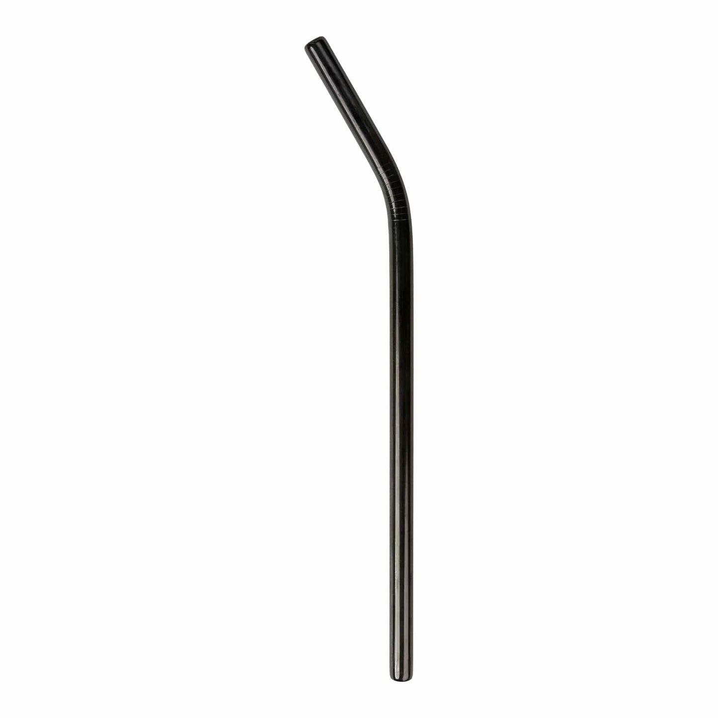 The Stainless Steel Straw - Straight, Bent, or Boba Style by ZeroWasteStore.com offers a reusable, eco-friendly alternative to plastic straws—ideal for sustainable sipping. Shown bent at the top against a plain white background.