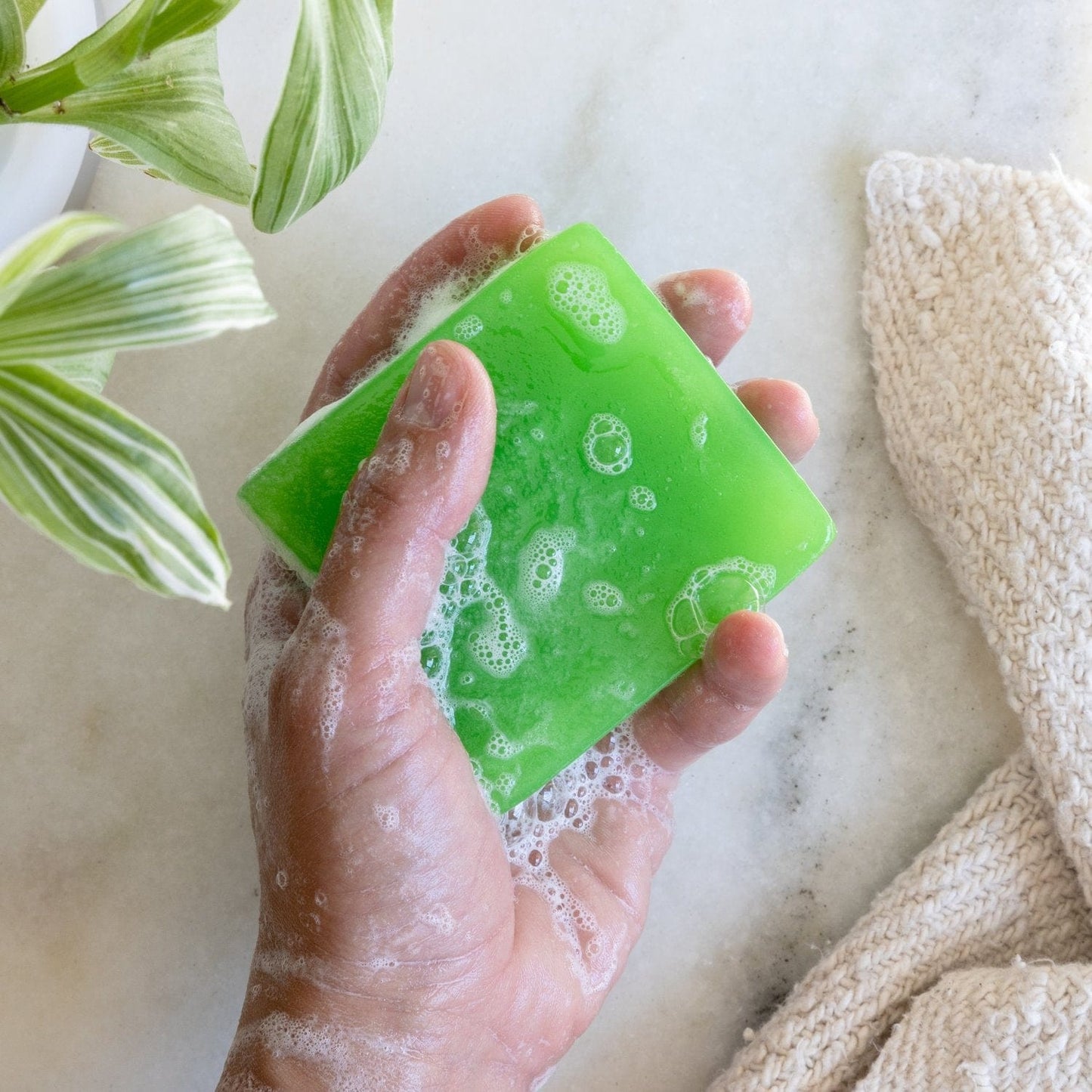 Zero Waste Glycerin Soap Bar by ZeroWasteStore.com, sunny yellow bar with natural ingredients, eco-friendly packaging, 4.5oz.