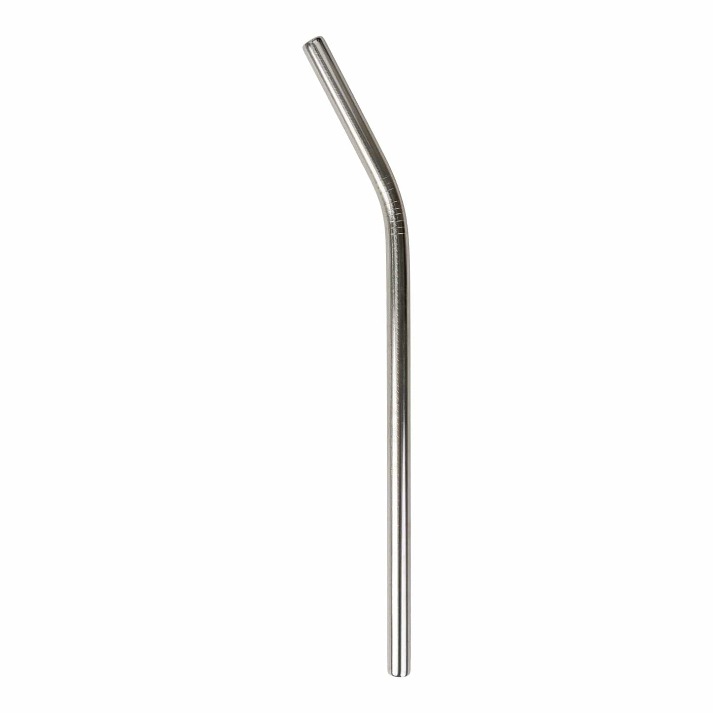 ZeroWasteStore.com’s Stainless Steel Straw—available in straight, bent, or boba style—is a reusable, eco-friendly alternative to plastic straws, shown vertically on a plain white background.