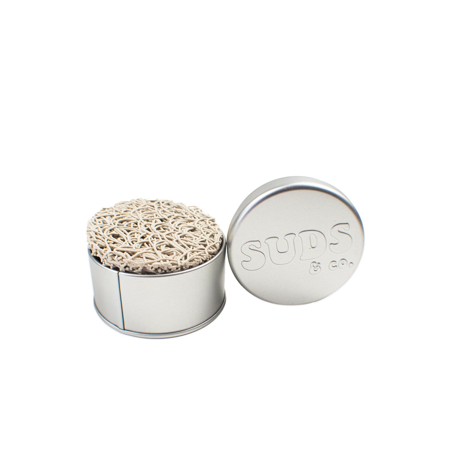 ZeroWasteStore Suds & Co. travel tin for shampoo and conditioner storage, compact soap dish and holder, ideal for travel.
